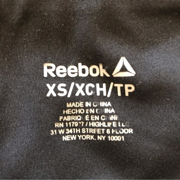 Reebok black gray white pocket logo workout pants Size XS - Picture 6 of 8